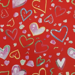 DecoWoerner Papel De Regalo|Go Green - Envoltorio Para Regalo Ecológico>Papel De Regalo Sostenible Corazones De Colores, , 50 Cm X 50 M