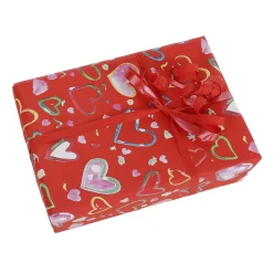 DecoWoerner Papel De Regalo|Go Green - Envoltorio Para Regalo Ecológico>Papel De Regalo Sostenible Corazones De Colores, , 50 Cm X 50 M