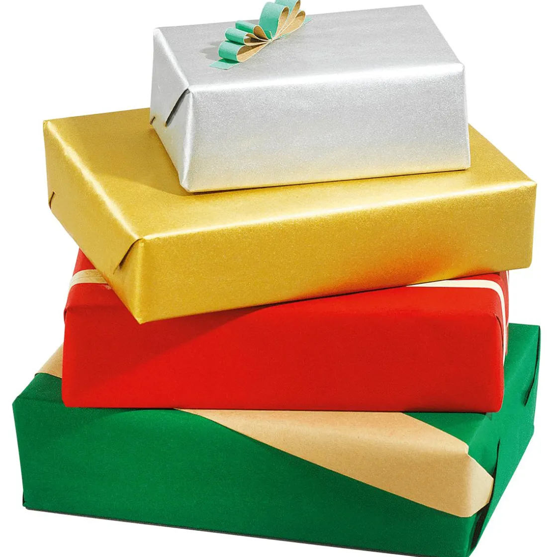 DecoWoerner Papel De Regalo|Go Green - Envoltorio Para Regalo Ecológico>Papel Kraft Liso Dorado Reciclado - Bobina De Papel De Regalo De 50 M