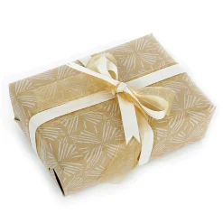 DecoWoerner Papel De Regalo|Go Green - Envoltorio Para Regalo Ecológico>Papel Kraft Reciclado Con Motivos Geométricos Blancos - Rollo De Papel De Envolver De 50 M