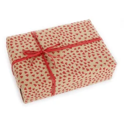 DecoWoerner Papel De Regalo|Go Green - Envoltorio Para Regalo Ecológico>Papel Kraft Reciclado Con Corazones s - Rollo De Papel De Envolver De 50 M