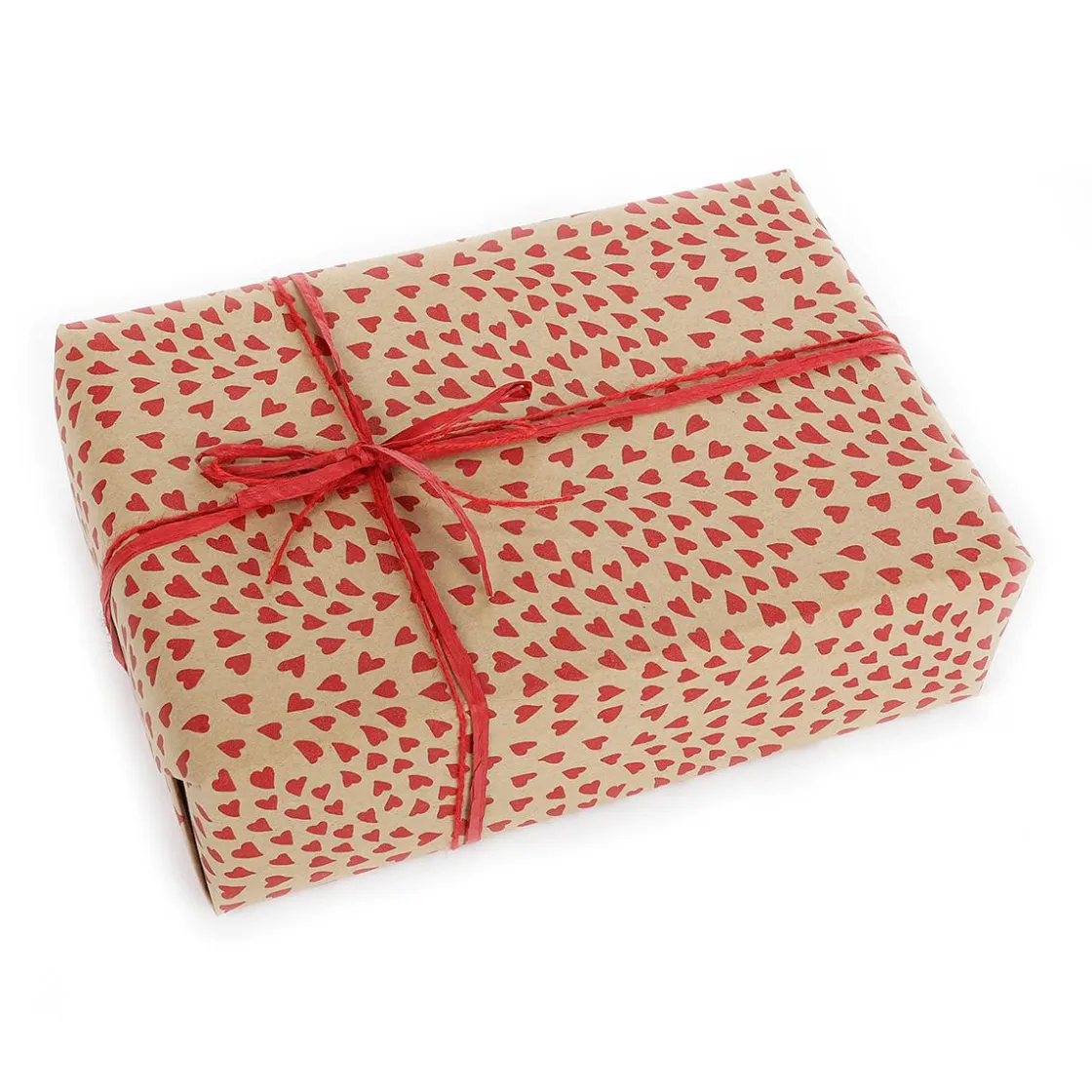 DecoWoerner Papel De Regalo|Go Green - Envoltorio Para Regalo Ecológico>Papel Kraft Reciclado Con Corazones s - Rollo De Papel De Envolver De 50 M