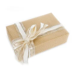 DecoWoerner Papel De Regalo|Go Green - Envoltorio Para Regalo Ecológico>Papel Kraft Reciclado Con Pequeños Puntos Dorados - Rollo De Papel De Envolver De 50 M