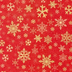 DecoWoerner Papel De Regalo|Go Green - Envoltorio Para Regalo Ecológico>Papel Kraft Reciclado Con Copos De Nieve Dorados - Bobina De Papel De Regalo Sostenible De 50 M