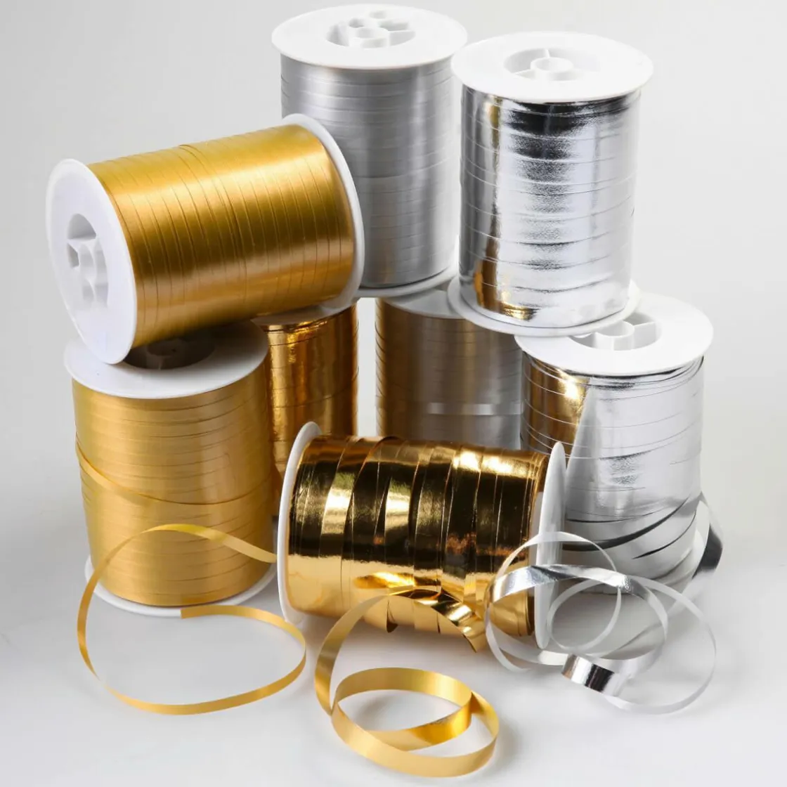 DecoWoerner Cintas De Regalo>Paquete De Ofertas Cintas De Poliéster "Compre 8 Pague 6" Oro/plata