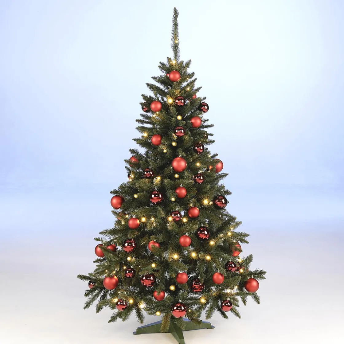 DecoWoerner Árboles De Navidad Artificiales>Paquete Económico Árbol De Navidad 180 Cm Con Adornos De Plástico s Y Luces De Hadas