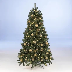 DecoWoerner Árboles De Navidad Artificiales>Paquete Económico Árbol De Navidad 210 Cm Incl. Adornos De Cristal Y Luces De Hadas