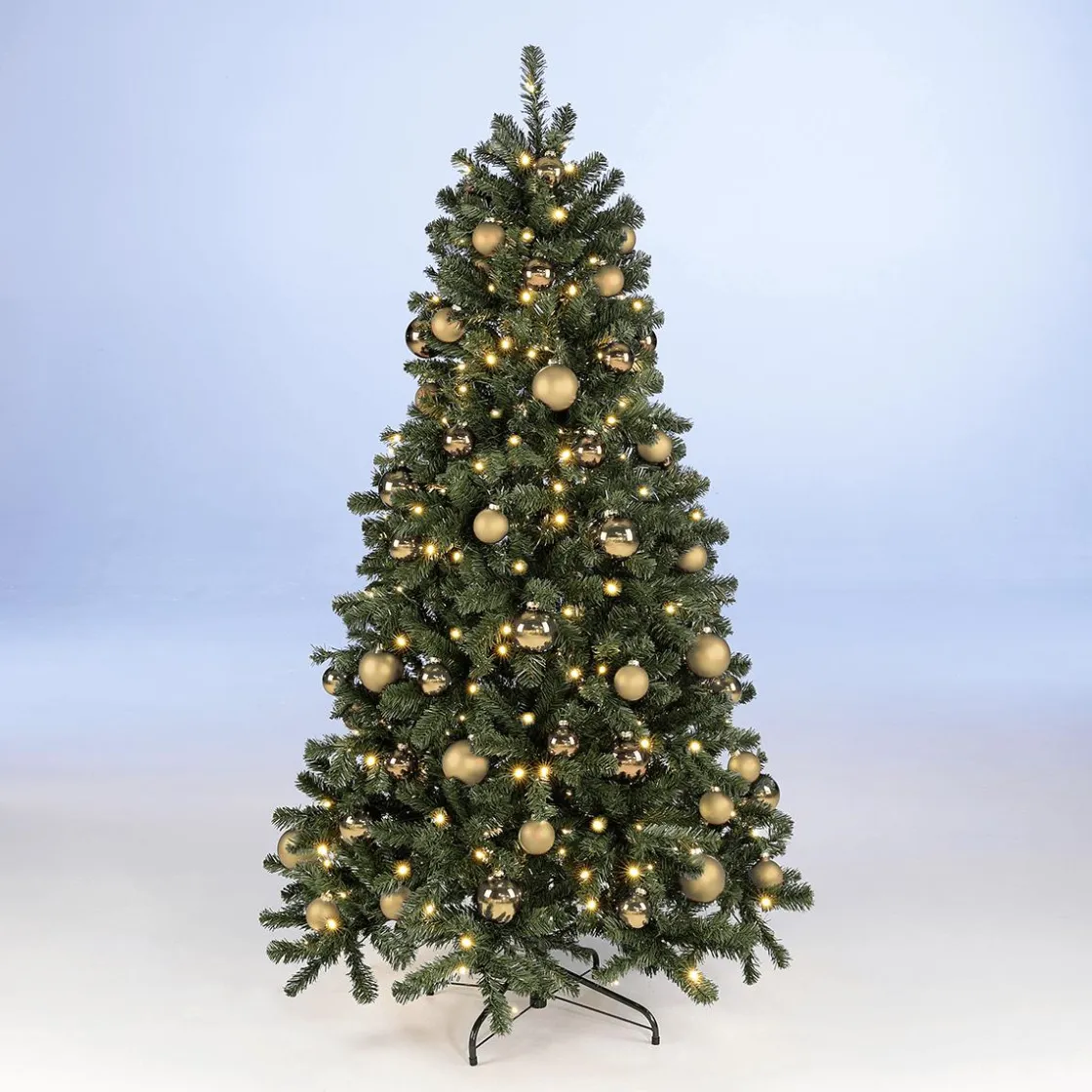 DecoWoerner Árboles De Navidad Artificiales>Paquete Económico Árbol De Navidad 210 Cm Incl. Adornos De Cristal Y Luces De Hadas