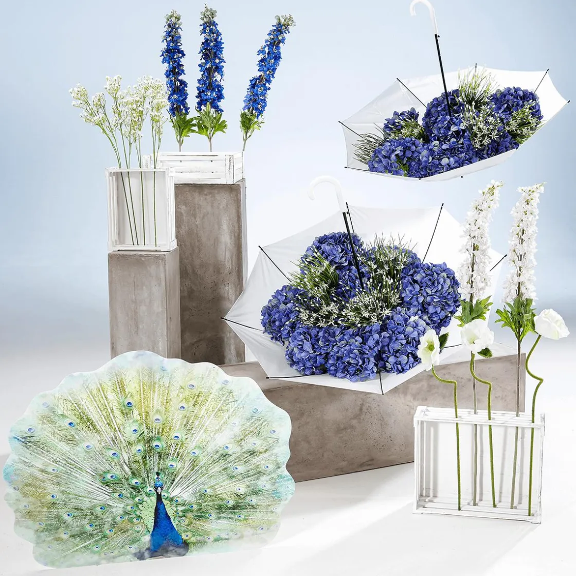 DecoWoerner Decoración Temática|Decoración De Otoño>Paraguas Con Mecanismo Automático 100 Cm Ø, 84 Cm