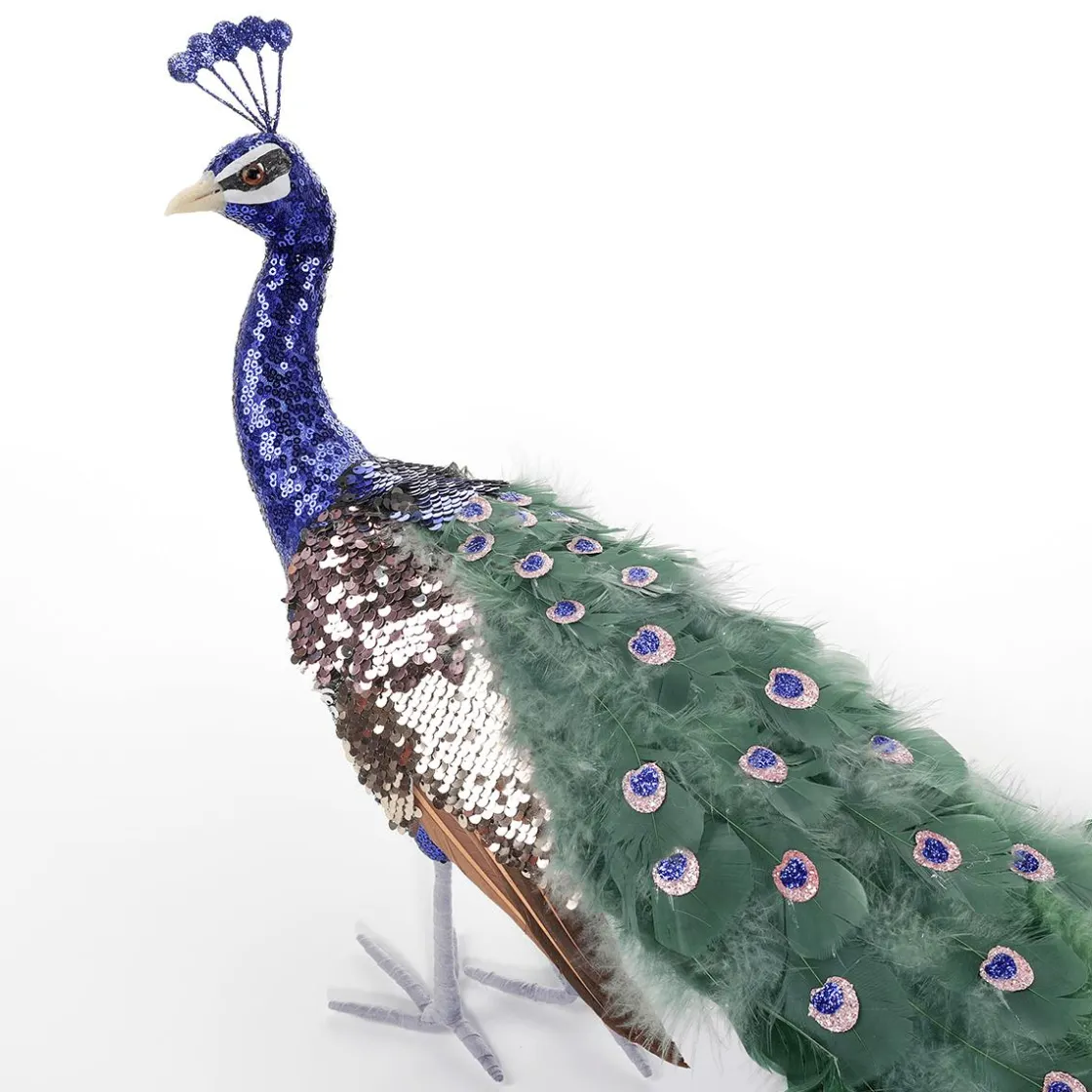 DecoWoerner Decoración De Animales|Decoración De Primavera>Pavo Real Decorativo, 80x20x40 Cm
