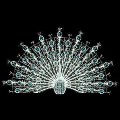DecoWoerner Luz Decorativa|Decoración De Animales>Pavo Real LED Para Exterior 250 X 360 X 85 Cm