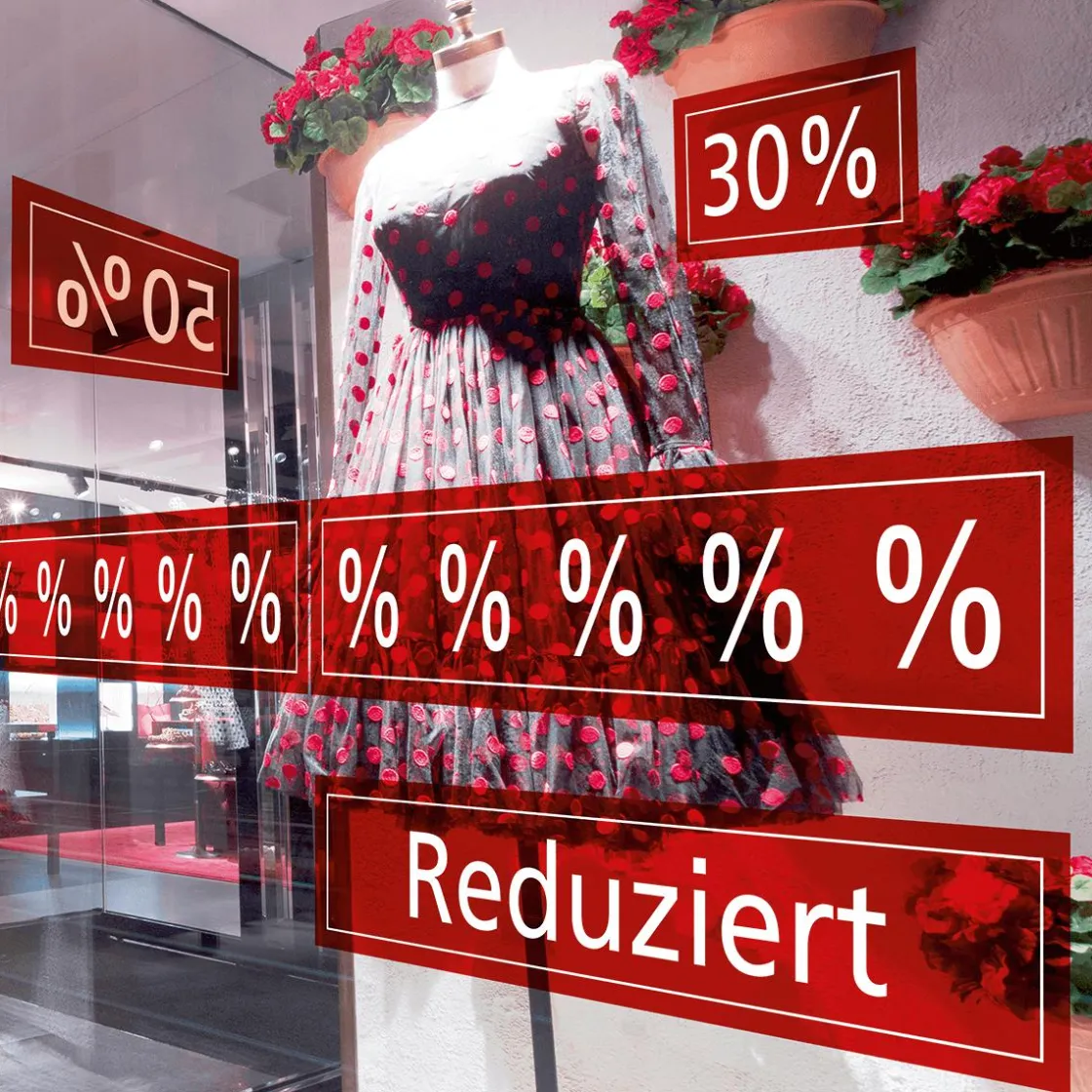 DecoWoerner Material De Rebajas>Pegatina Para Ventanas "¡Rebajado!"