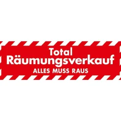 DecoWoerner Material De Rebajas>Pegatina "Total Räumungsverkauf" (liquidación Total), 99 X 30 Cm