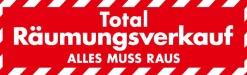 DecoWoerner Material De Rebajas>Pegatina "Total Räumungsverkauf" (liquidación Total), 138 X 42 Cm