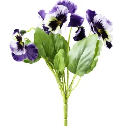 DecoWoerner Decoración De Primavera|Ramos Y Coronas De Flores>Pensamientos Flores Artificiales Morado, 27 Cm