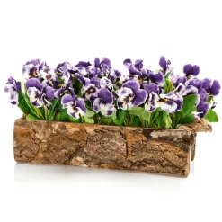 DecoWoerner Decoración De Primavera|Ramos Y Coronas De Flores>Pensamientos Flores Artificiales Morado, 27 Cm