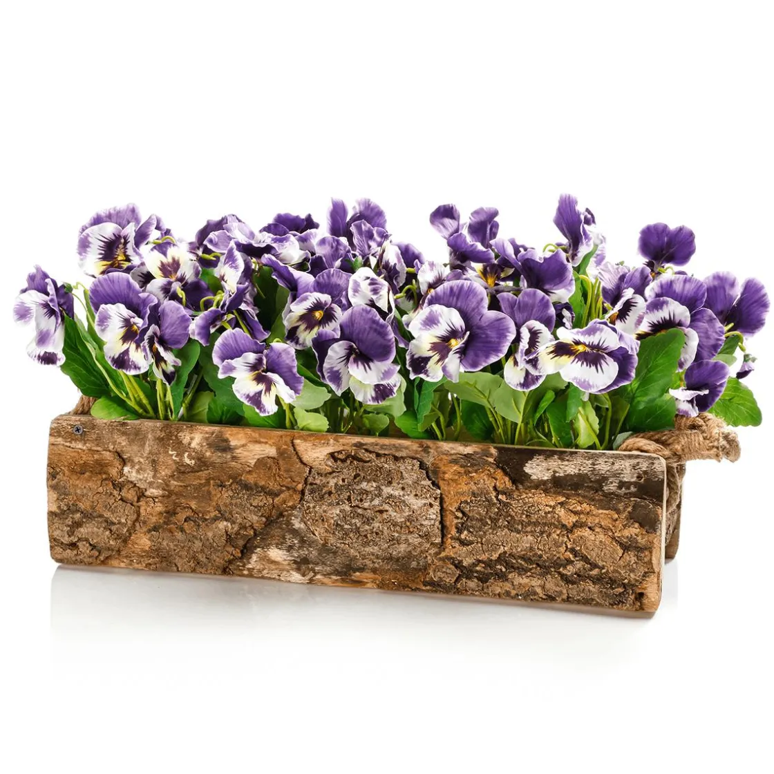 DecoWoerner Decoración De Primavera|Ramos Y Coronas De Flores>Pensamientos Flores Artificiales Morado, 27 Cm