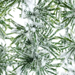DecoWoerner Decoración De Invierno|Plantas Colgantes>Percha De Alerce Con Escarcha 122 Cm