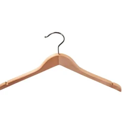 DecoWoerner Perchas>Percha De Madera Con Muescas, Angulada 45 Cm, 1 Caja A´50 Piezas