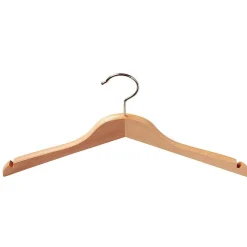 DecoWoerner Perchas>Percha De Madera Con Muescas, Recta 45 Cm, 1 Caja A´100 Piezas