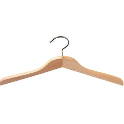 DecoWoerner Perchas>Percha De Madera, Recta 45 Cm, 1 Paquete A´5 Piezas