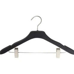 DecoWoerner Perchas>Percha Soft Touch Con Barra Con Pinzas 45 Cm, 1 Paquete De 10 Piezas