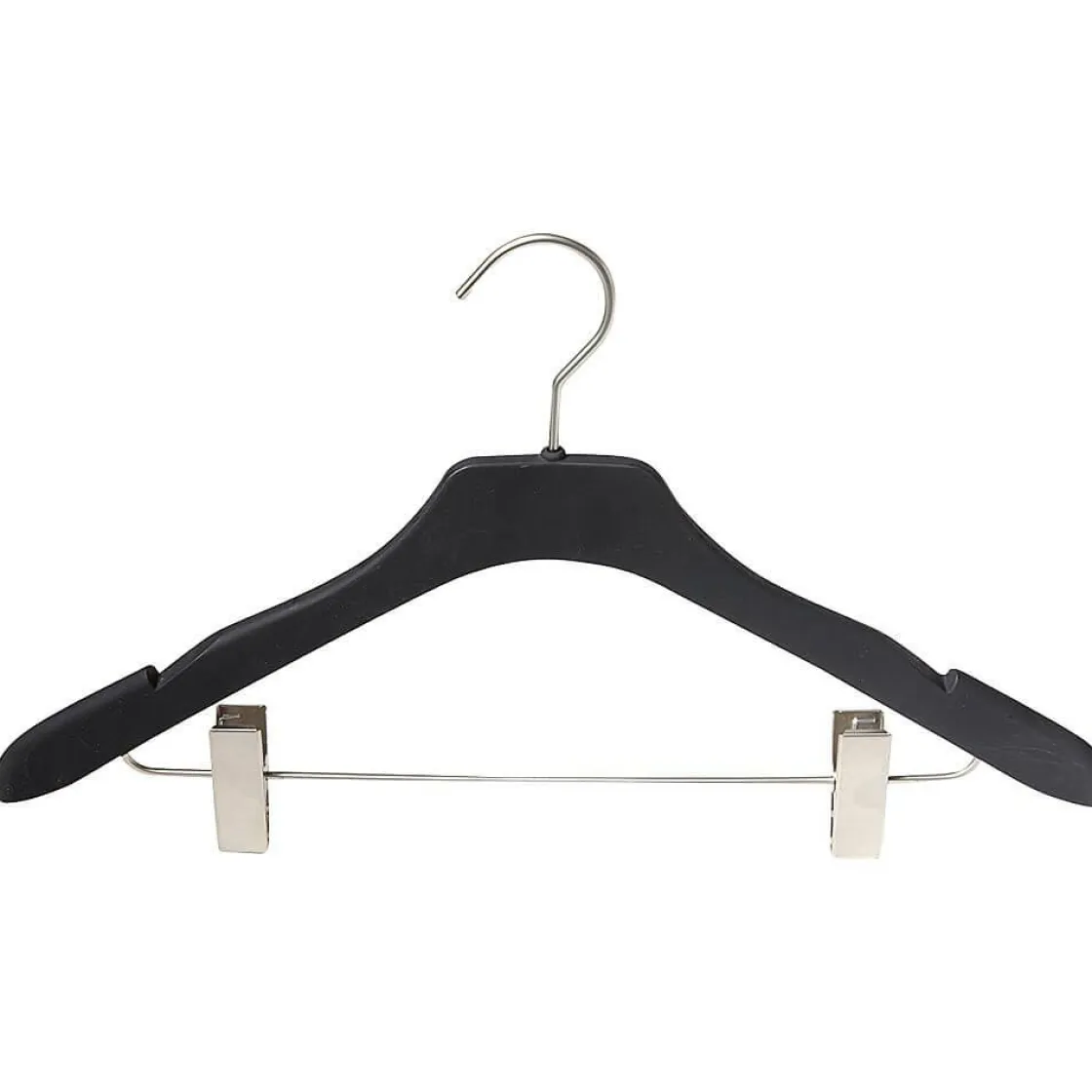 DecoWoerner Perchas>Percha Soft Touch Con Barra Con Pinzas 45 Cm, 1 Paquete De 10 Piezas