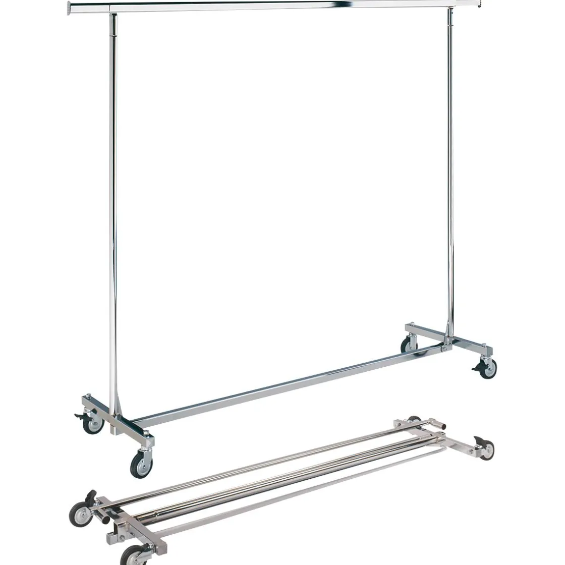 DecoWoerner Percheros>Perchero Con Ruedas Plegable, Altura Fija 150 Cm