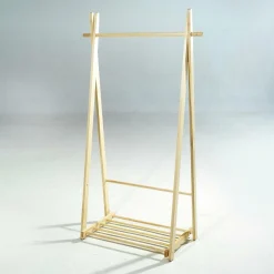 DecoWoerner Percheros>Perchero De Madera, Natural, 153 X 85 Cm