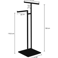 DecoWoerner Percheros>Perchero Metálico NOVUS, 2 Brazos, 138 Cm