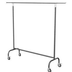 DecoWoerner Percheros>Perchero Rodante MASSIVE Antracita Altura Regulable 150-220 Cm