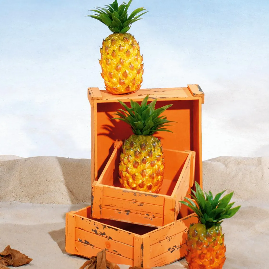 DecoWoerner Frutas>Piña Alimento De Imitación 21 Cm