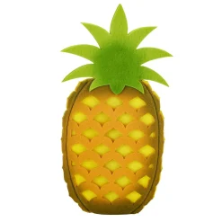 DecoWoerner Decoración De Verano>Piña Decorativa De Fieltro Sobre Base De Madera 35 Cm