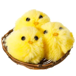 DecoWoerner Decoración De Animales|Decoración De Pascua>Pichones Deco En Nido, 3 Piezas, 10 Cm Ø