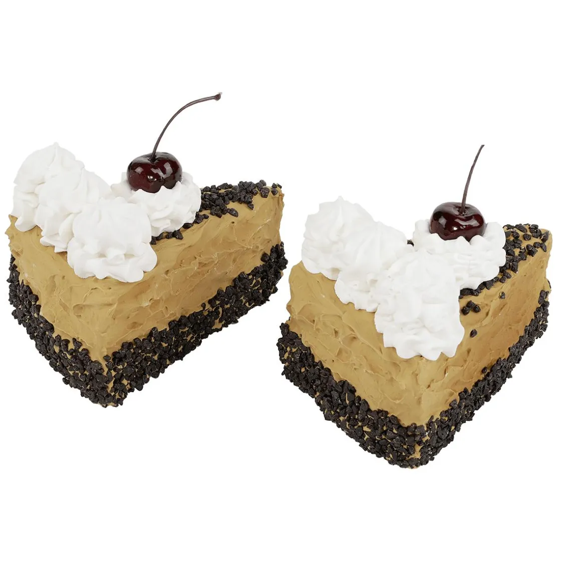 DecoWoerner Chocolate Y Helados|Pan Y Pastel>Piezas De Tarta De Chocolate, Juego De 2 Muñecos De Comida De 12 Cm