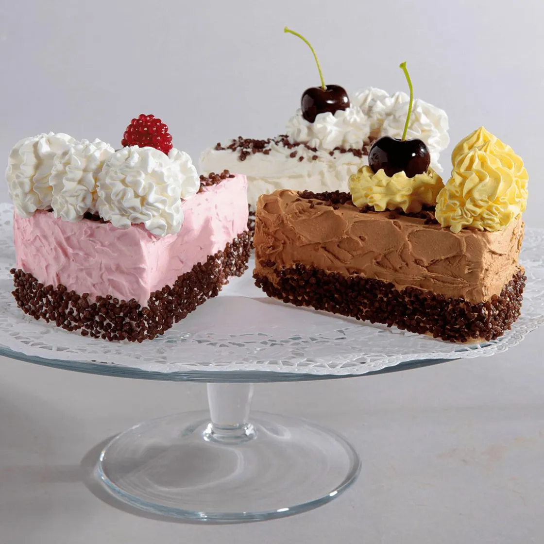 DecoWoerner Pan Y Pastel>Piezas De Tarta De Frambuesa, Juego De 2 Food Dummies 12 Cm