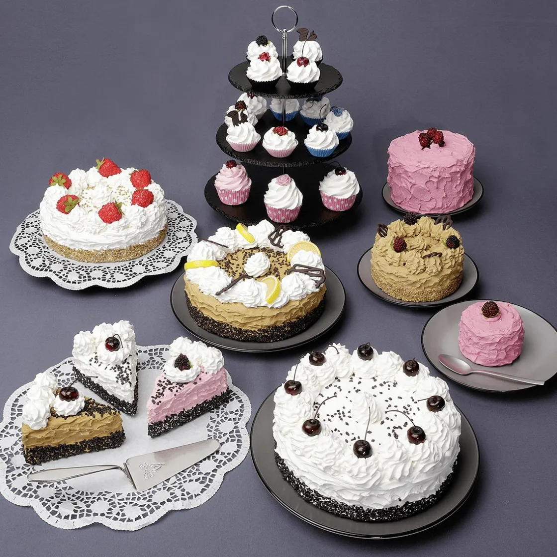 DecoWoerner Pan Y Pastel>Piezas De Tarta De Frambuesa, Juego De 2 Food Dummies 12 Cm