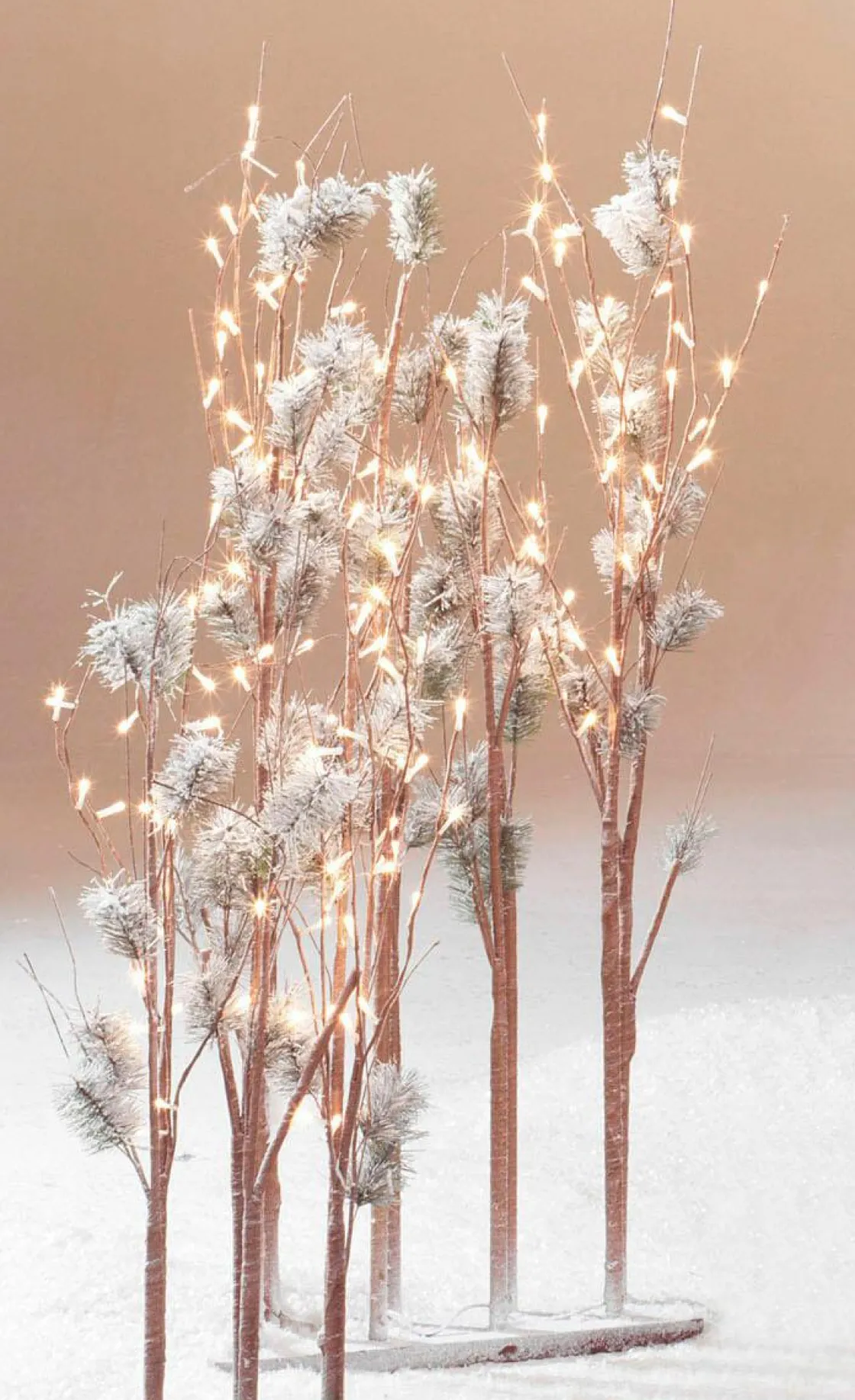 DecoWoerner Árboles Artificiales|Figuras De Navidad>Pino Con Ramas De Luz LED, LED Cálido, 90 Cm