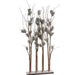 DecoWoerner Decoración De Invierno|Árboles Artificiales>Pino Con Ramas De Luz LED, LED Cálido, 130 Cm