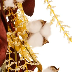 DecoWoerner Decoración De Otoño|Guirnaldas Y Vides>Planta Artificial De Algodón Otoñal Vid 152 Cm