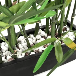 DecoWoerner Plantas De Interior>Planta Artificial De Bambú En Maceta Lista 47 Cm