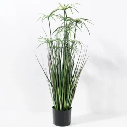 DecoWoerner Hierba Decorativa>Planta Artificial De Papiro En Maceta De 90 Cm
