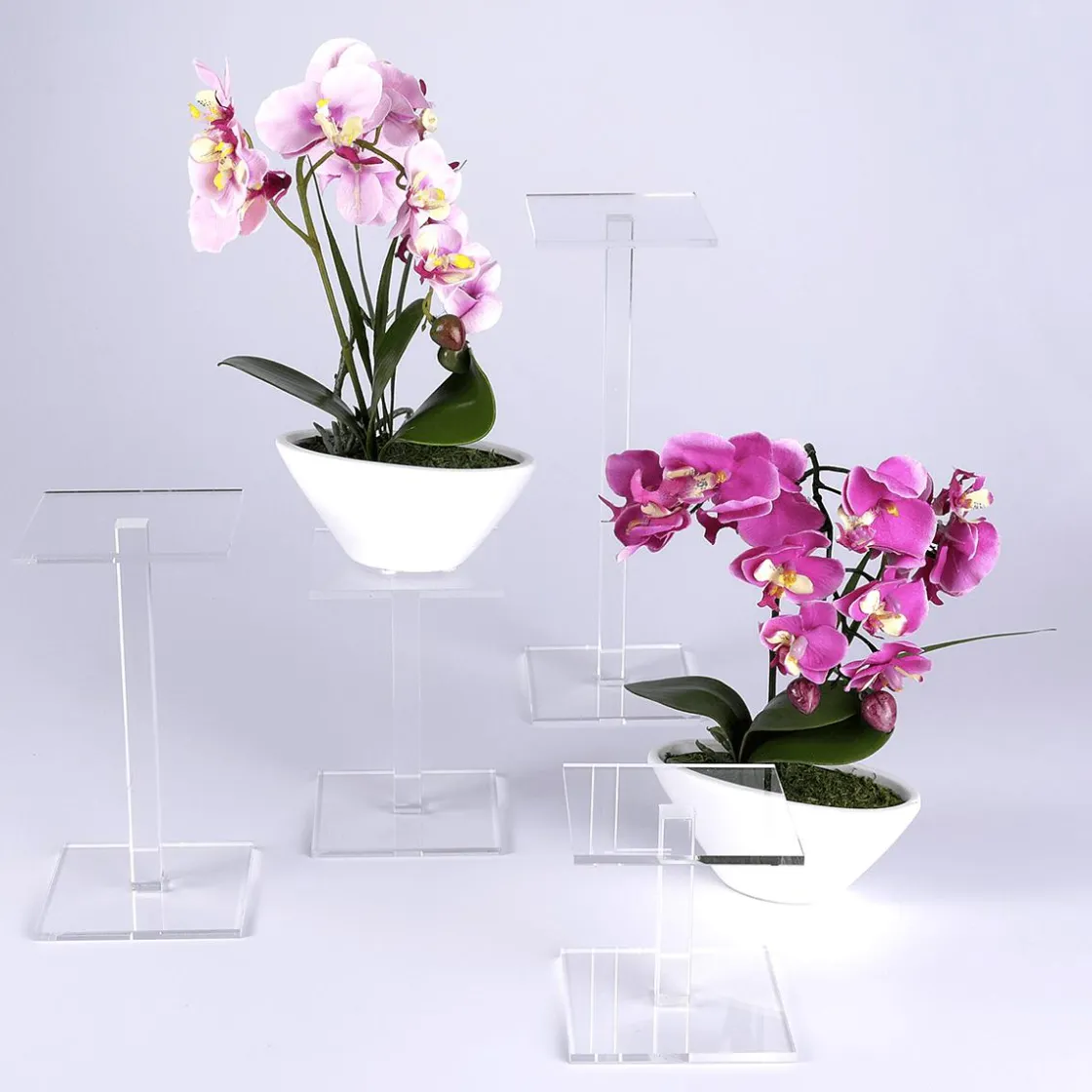 DecoWoerner Plantas De Interior|Flores Artificiales>Planta Artificial Orquídea En Maceta , 28 Cm