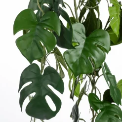 DecoWoerner Plantas Colgantes>Planta Colgante Artificial Monstera En Maceta 106 Cm