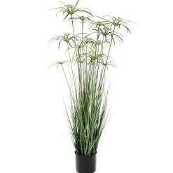 DecoWoerner Hierba Decorativa>Planta De Papiro Artificial En Maceta De 120 Cm