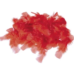 DecoWoerner Decoración Dispersa>Plumas Decorativas Rojas, 20 G