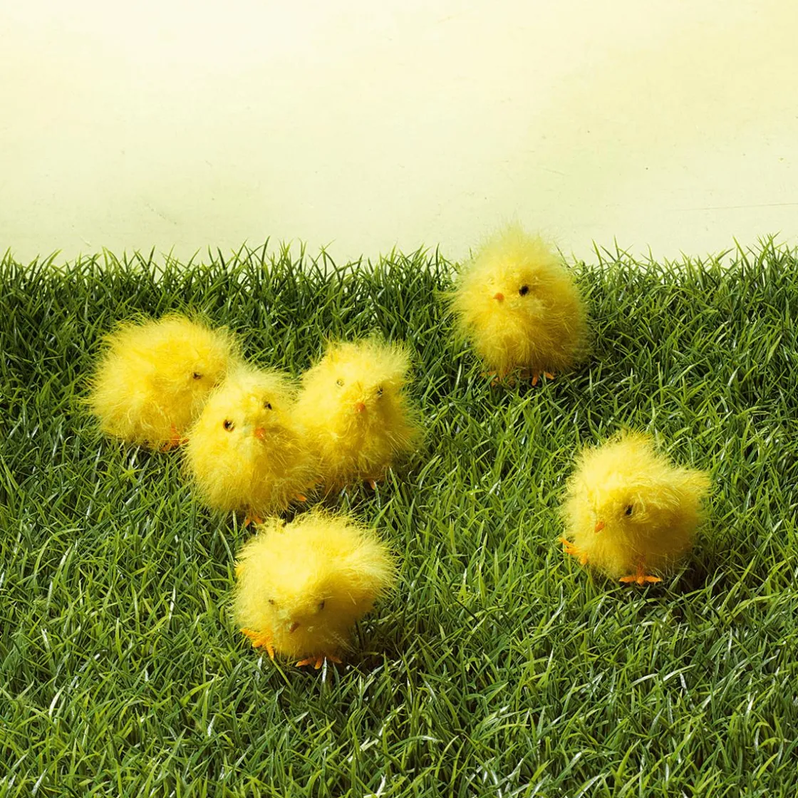 DecoWoerner Decoración De Animales|Decoración De Pascua>Pollitos Decorativos, 9 Cm, 6 Piezas