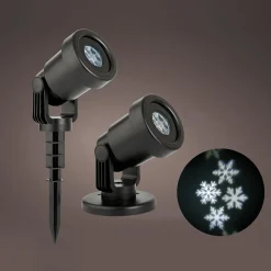 DecoWoerner Luz Decorativa>Proyector LED Copo De Nieve LED Blanco 16 Cm
