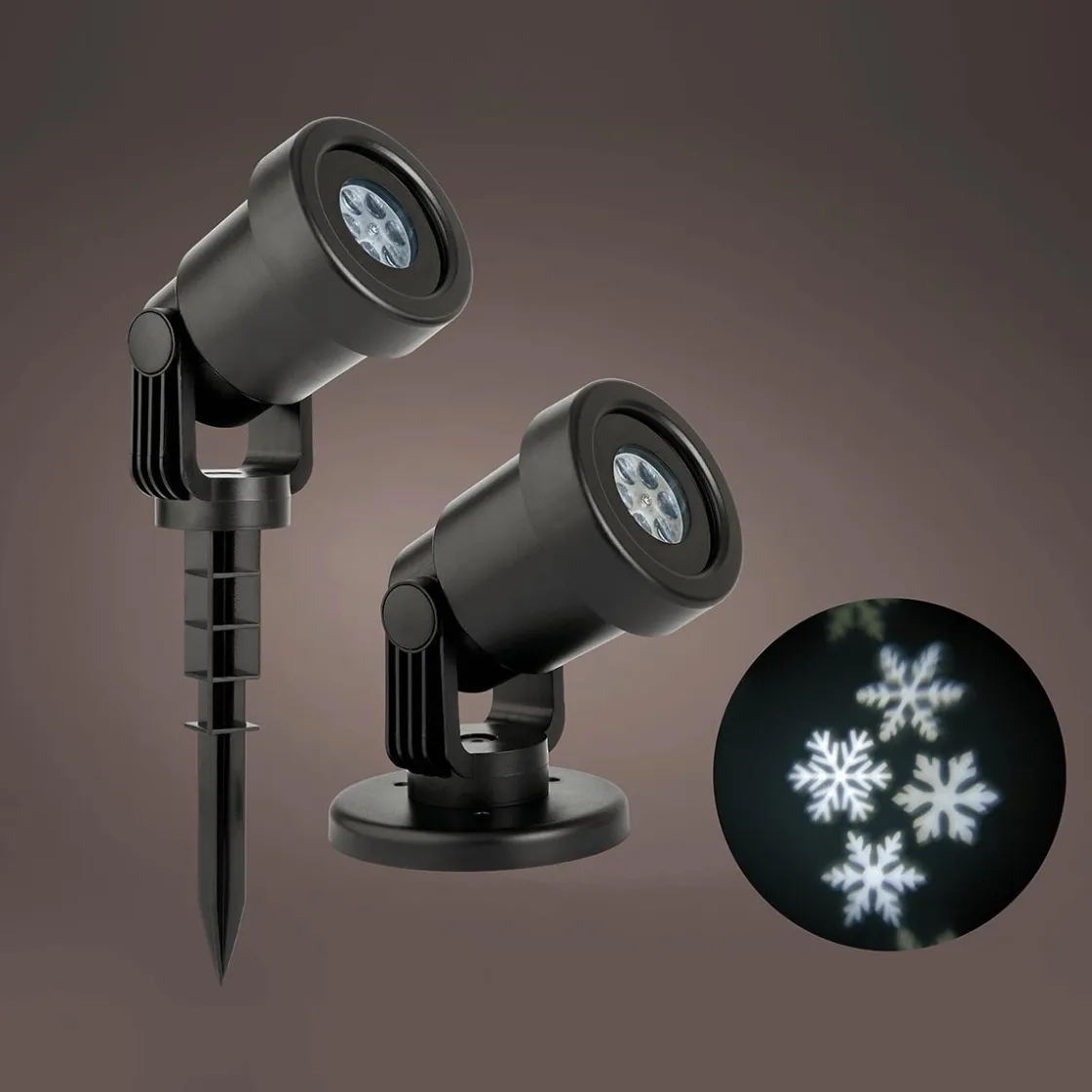 DecoWoerner Luz Decorativa>Proyector LED Copo De Nieve LED Blanco 16 Cm