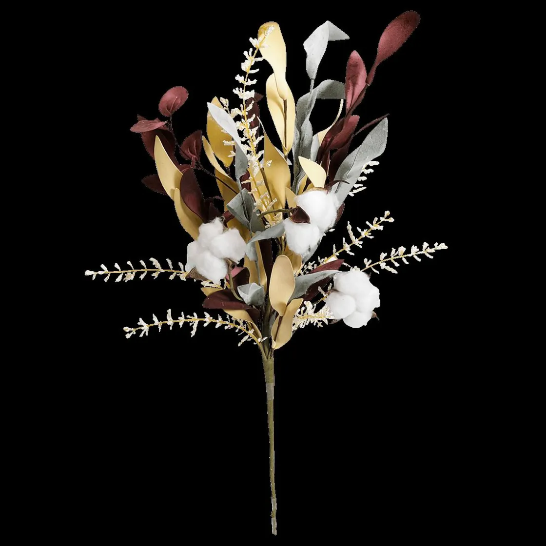 DecoWoerner Decoración De Otoño|Ramas Y Ramitas>Rama Artificial "Cotton Flower Grass Mix" 25 X 58 Cm